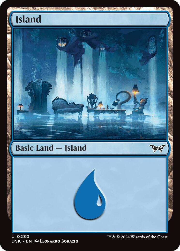 Island (0280) [Duskmourn: House of Horror] | Card Citadel