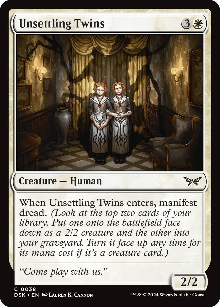 Unsettling Twins [Duskmourn: House of Horror] | Card Citadel