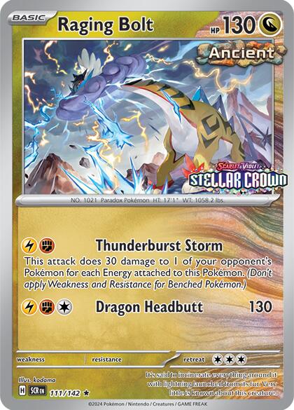 Raging Bolt (111/142) (Cosmo Holo - Best Buy Exclusive) [Miscellaneous Cards] | Card Citadel