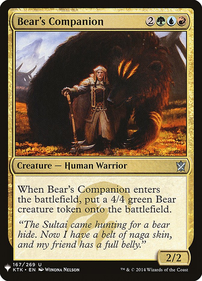 Bear's Companion [Mystery Booster] | Card Citadel