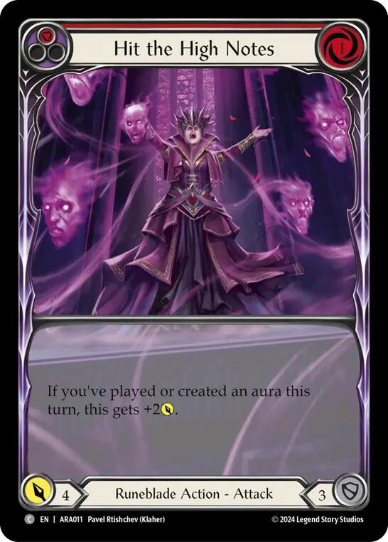 Hit the High Notes (Red) [ARA011] (Rosetta Aurora Blitz Deck) | Card Citadel