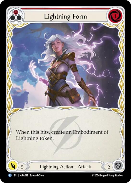 Lightning Form (Red) [ARA012] (Rosetta Aurora Blitz Deck) | Card Citadel