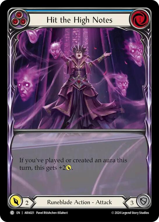 Hit the High Notes (Blue) [ARA021] (Rosetta Aurora Blitz Deck) | Card Citadel