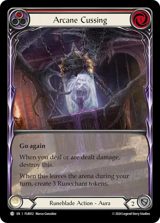Arcane Cussing (Red) [FLR012] (Rosetta Florian Blitz Deck) | Card Citadel