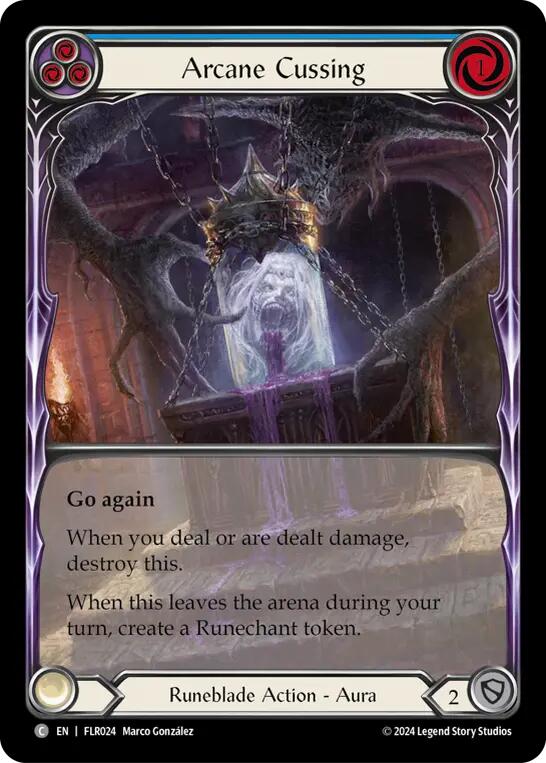 Arcane Cussing (Blue) [FLR024] (Rosetta Florian Blitz Deck) | Card Citadel
