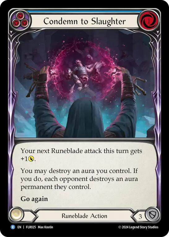 Condemn to Slaughter (Blue) [FLR025] (Rosetta Florian Blitz Deck) | Card Citadel