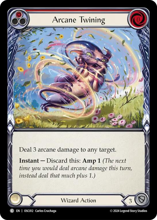 Arcane Twining (Red) [OSC012] (Rosetta Oscilio Blitz Deck) | Card Citadel