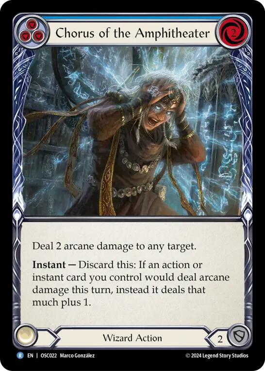 Chorus of the Amphitheater (Blue) [OSC022] (Rosetta Oscilio Blitz Deck) | Card Citadel