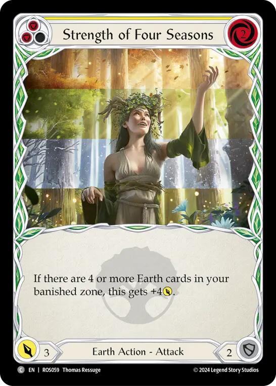 Strength of Four Seasons (Yellow) [ROS059] (Rosetta)  Rainbow Foil | Card Citadel