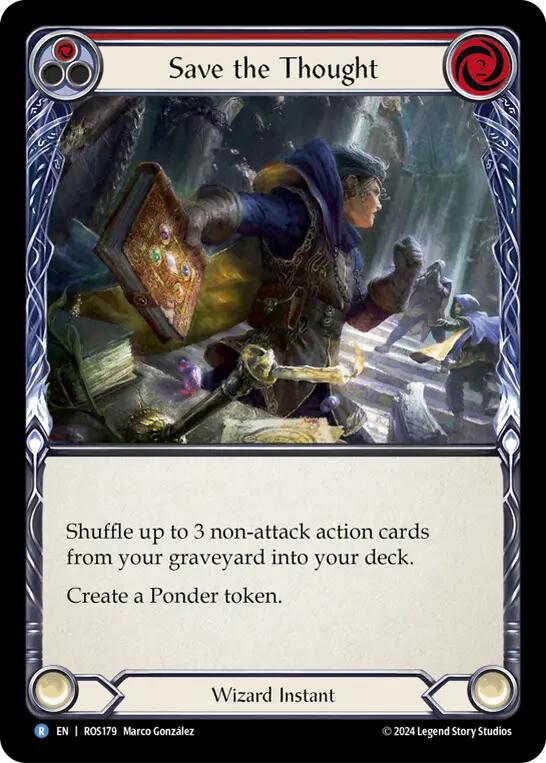 Save the Thought (Red) [ROS179] (Rosetta)  Rainbow Foil | Card Citadel
