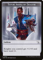 Treasure (21) // Teferi Akosa of Zhalfir Emblem Double-Sided Token [March of the Machine Tokens] | Card Citadel