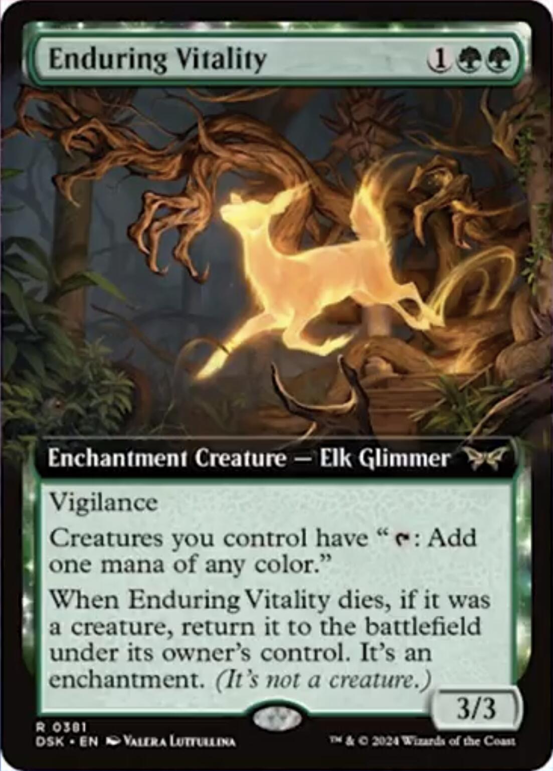 Enduring Vitality (Extended Art) [Duskmourn: House of Horror] | Card Citadel