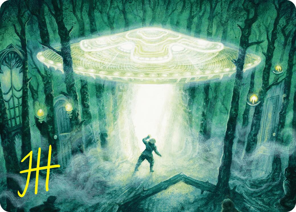 Unidentified Hovership Art Card (Gold-Stamped Signature) [Duskmourn: House of Horror Art Series] | Card Citadel