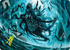Overlord of the Floodpits Art Card (Gold-Stamped Signature) [Duskmourn: House of Horror Art Series] | Card Citadel