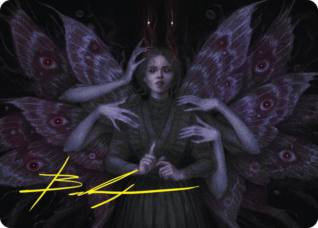 Demonic Counsel Art Card (7/54) (Gold-Stamped Signature) [Duskmourn: House of Horror Art Series] | Card Citadel