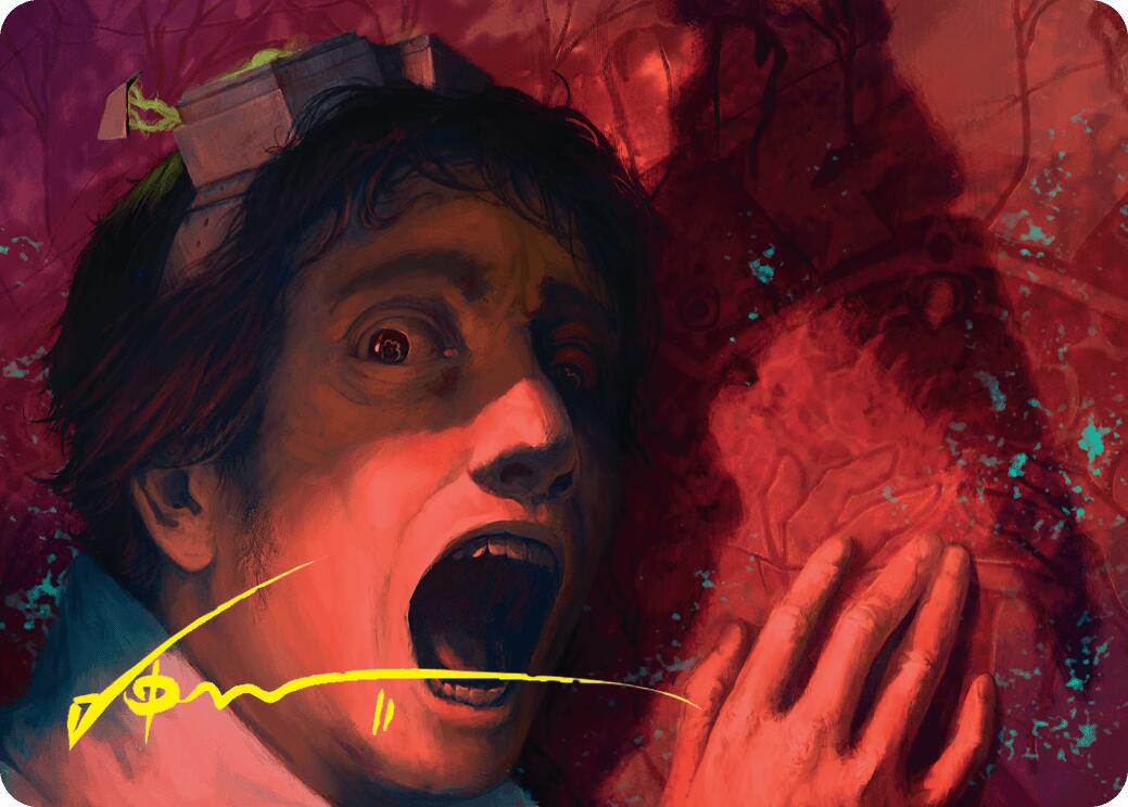 Murder Art Card (Gold-Stamped Signature) [Duskmourn: House of Horror Art Series] | Card Citadel