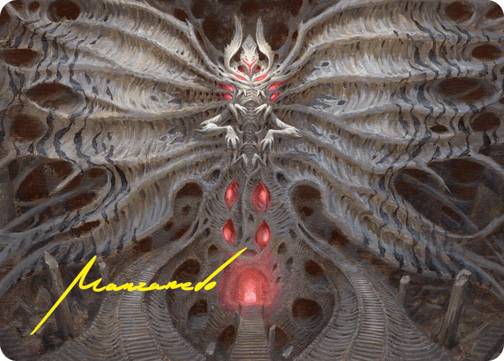 Valgavoth, Terror Eater Art Card (Gold-Stamped Signature) [Duskmourn: House of Horror Art Series] | Card Citadel