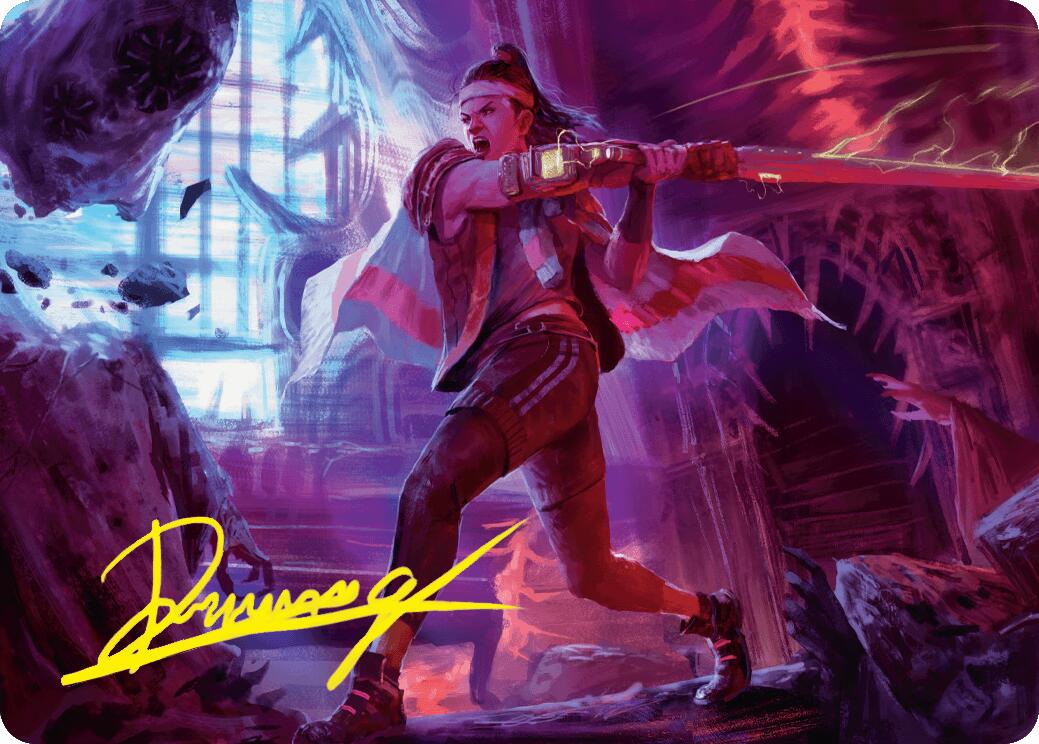Diversion Specialist Art Card (Gold-Stamped Signature) [Duskmourn: House of Horror Art Series] | Card Citadel