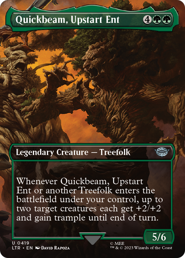 Quickbeam, Upstart Ent (Borderless Alternate Art) [The Lord of the Rings: Tales of Middle-Earth] | Card Citadel