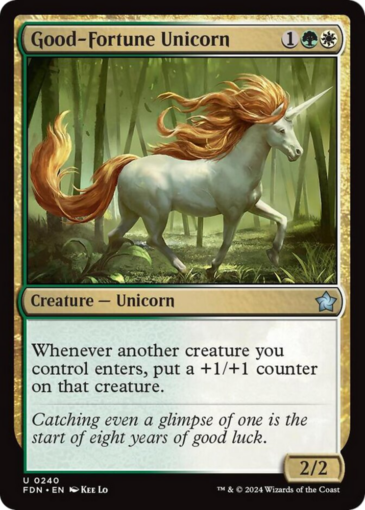 Good-Fortune Unicorn [Foundations] | Card Citadel