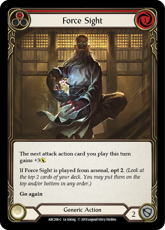 Force Sight (Red) [ARC206-C] (Arcane Rising)  1st Edition Normal | Card Citadel