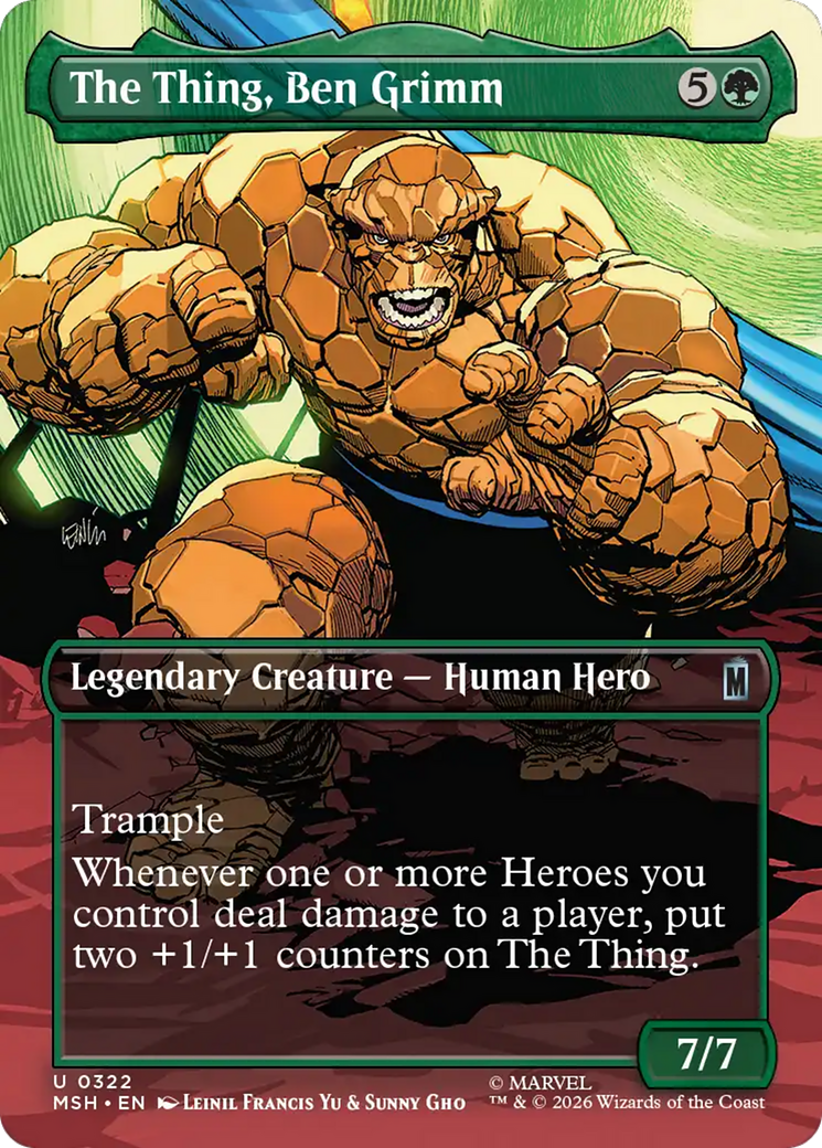 The Thing, Ben Grimm (Borderless) [Marvel Super Heroes] | Card Citadel