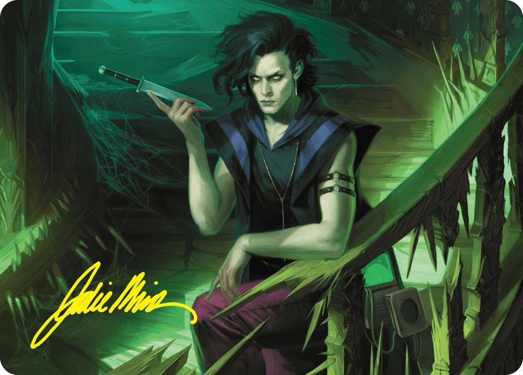 Winter, Misanthropic Guide Art Card (Gold-Stamped Signature) [Duskmourn: House of Horror Art Series] | Card Citadel