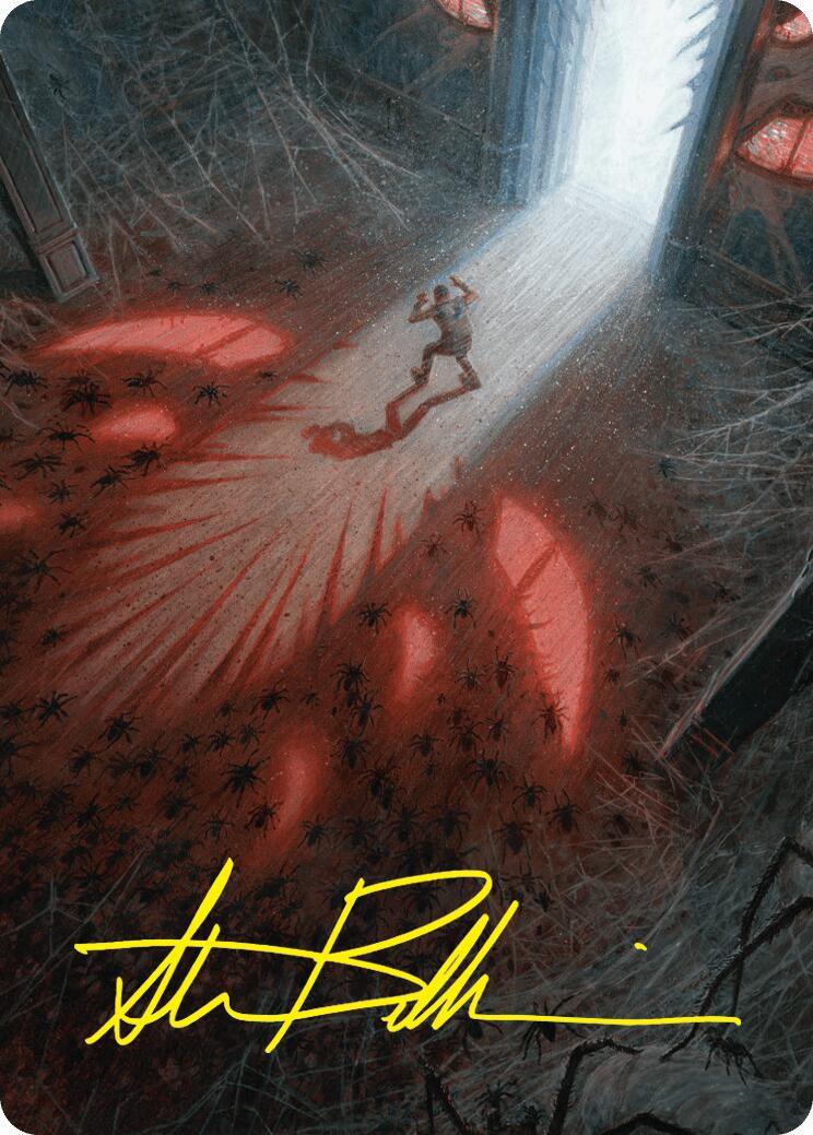 Fear My Authority Art Card (Gold-Stamped Signature) [Duskmourn: House of Horror Art Series] | Card Citadel