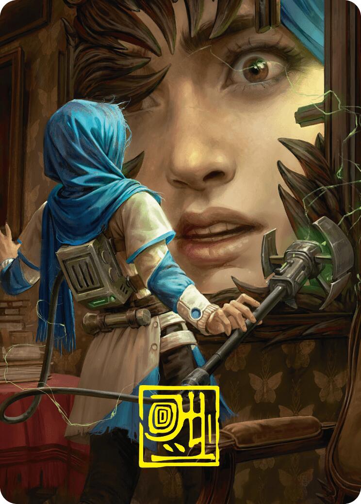 Reality Is Mine to Control Art Card (Gold-Stamped Signature) [Duskmourn: House of Horror Art Series] | Card Citadel