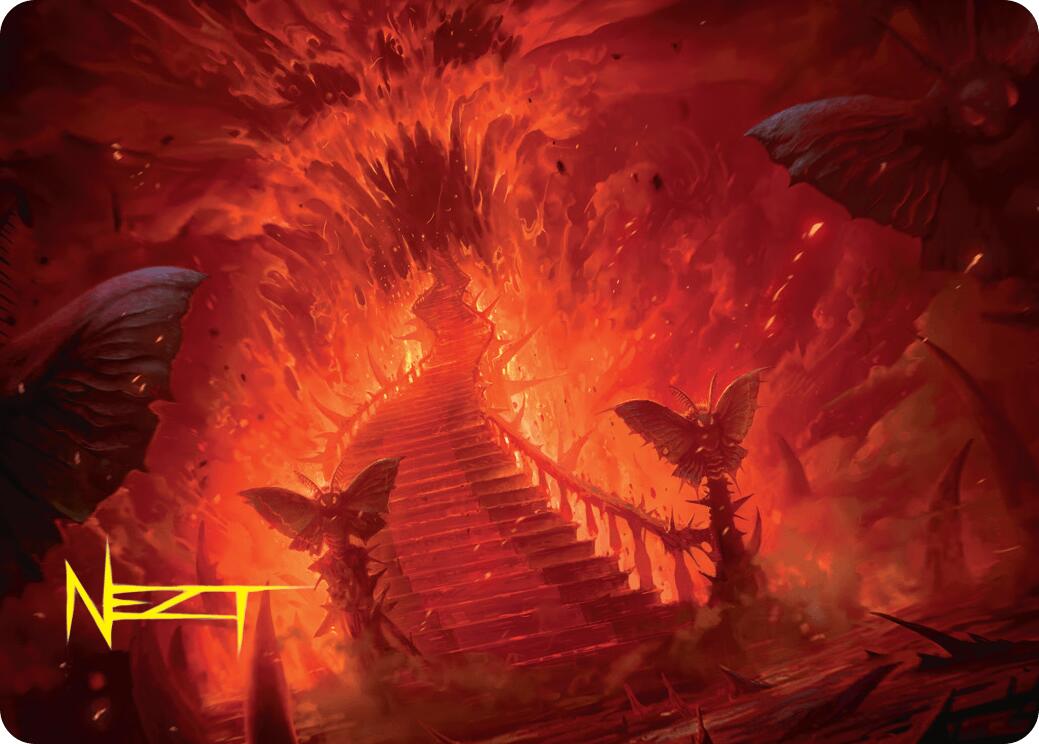 Mountain Art Card (Gold-Stamped Signature) [Duskmourn: House of Horror Art Series] | Card Citadel