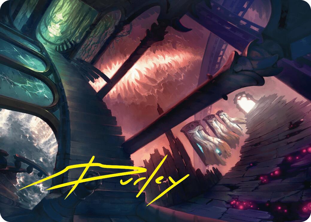 Terramorphic Expanse Art Card (Gold-Stamped Signature) [Duskmourn: House of Horror Art Series] | Card Citadel