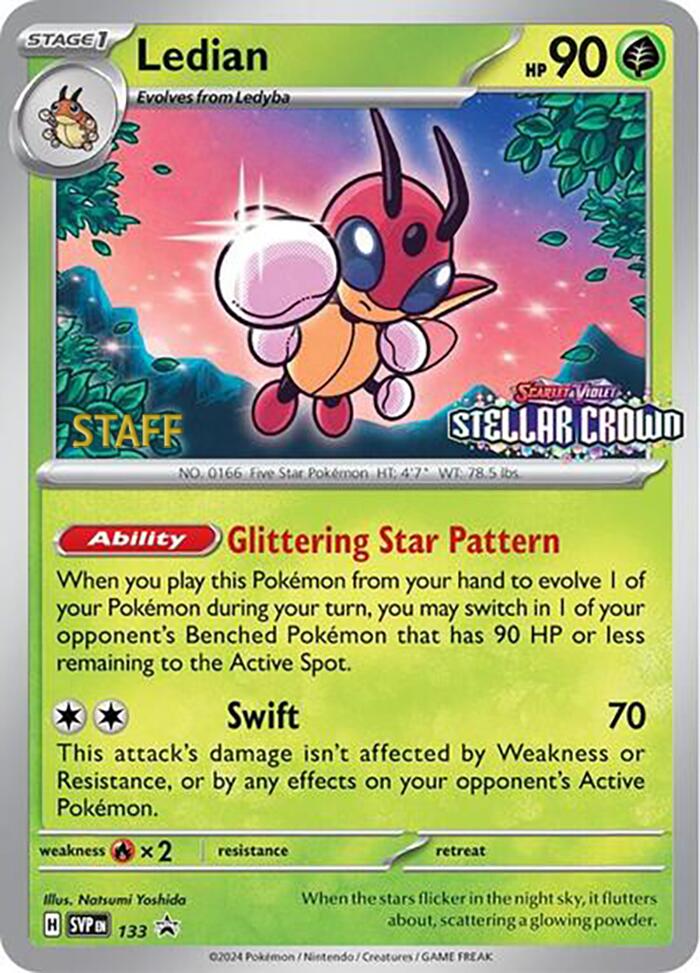 Ledian (133) (Staff Promo) [Scarlet & Violet: Black Star Promos] | Card Citadel