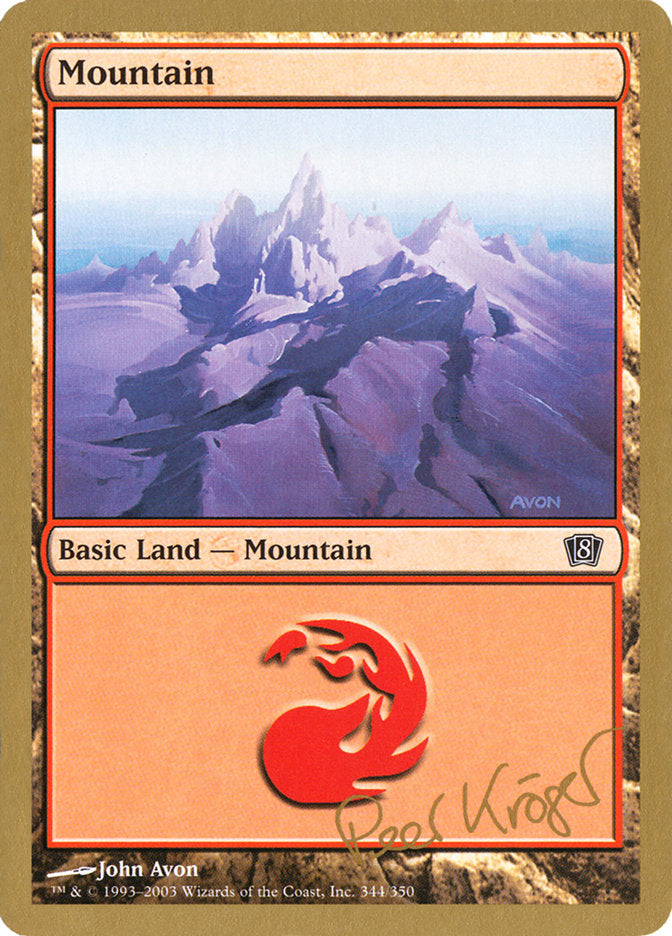 Mountain (344) (Peer Kroger) [World Championship Decks 2003] | Card Citadel