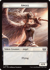 Angel // Glimmer Double-Sided Token [Duskmourn: House of Horror Commander Tokens] | Card Citadel