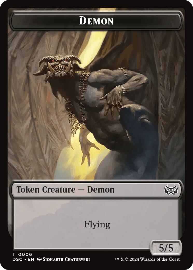 Demon // Bird Double-Sided Token [Duskmourn: House of Horror Commander Tokens] | Card Citadel