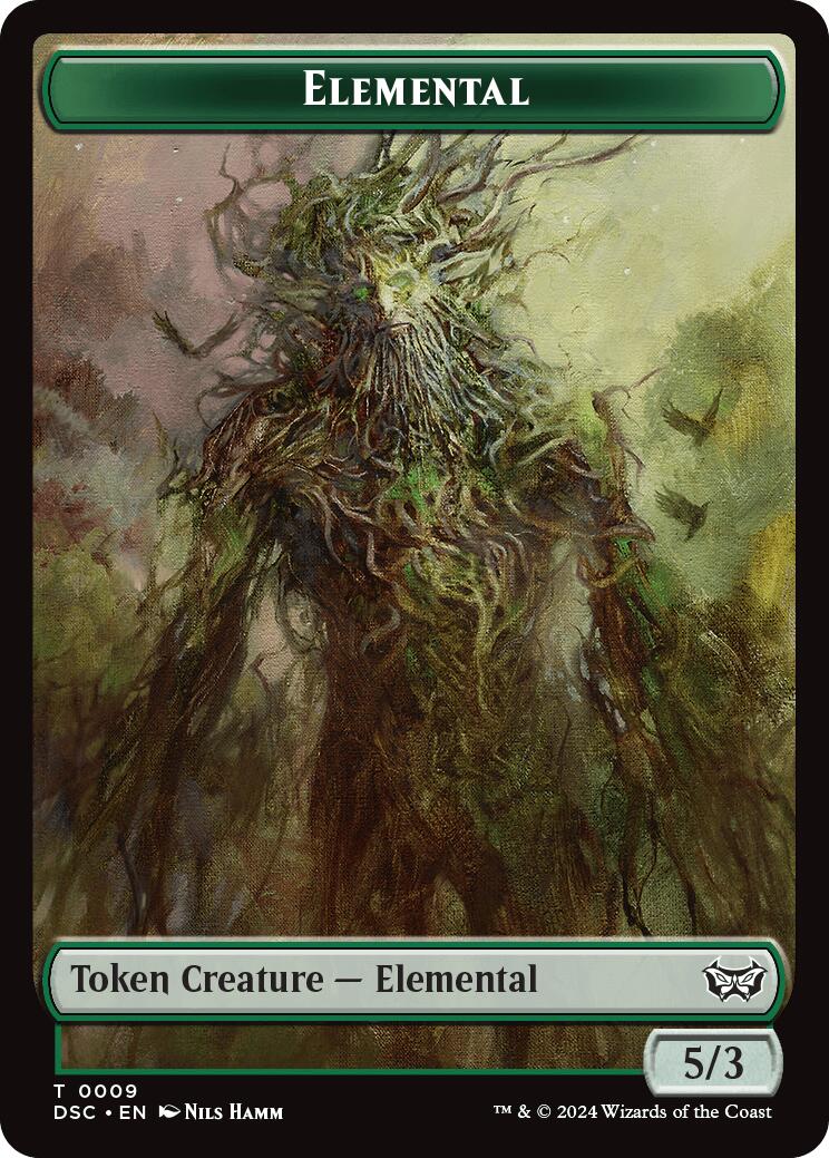 Elemental // Bird Double-Sided Token [Duskmourn: House of Horror Commander Tokens] | Card Citadel