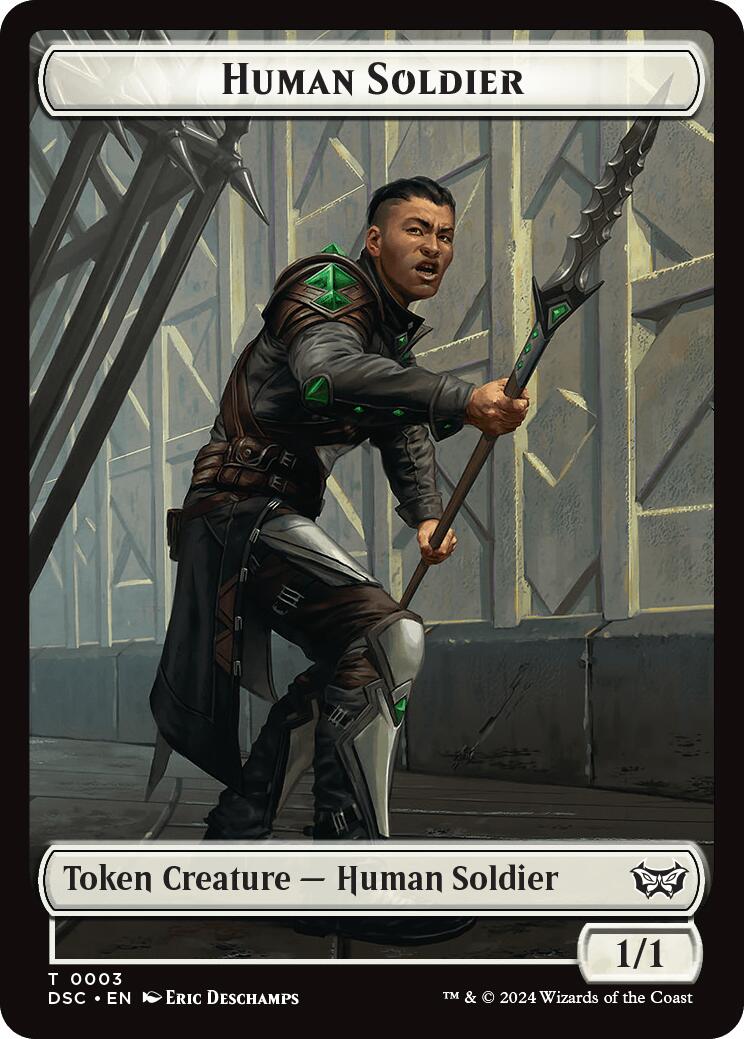 Human Soldier // Scarecrow Double-Sided Token [Duskmourn: House of Horror Commander Tokens] | Card Citadel