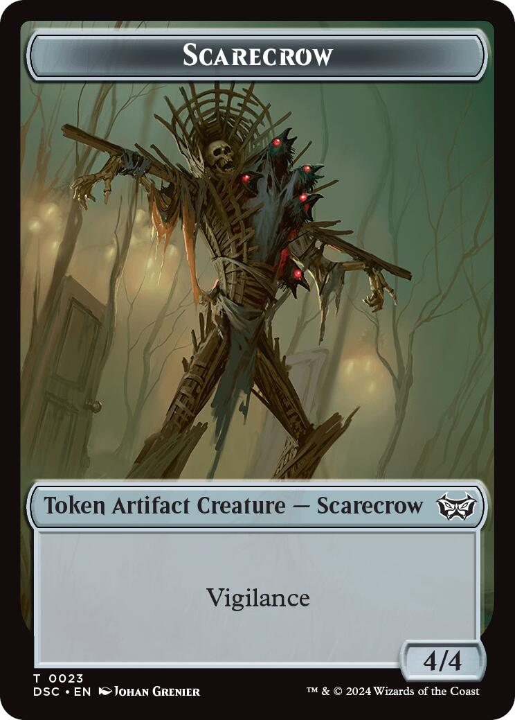 Human Soldier // Scarecrow Double-Sided Token [Duskmourn: House of Horror Commander Tokens] | Card Citadel