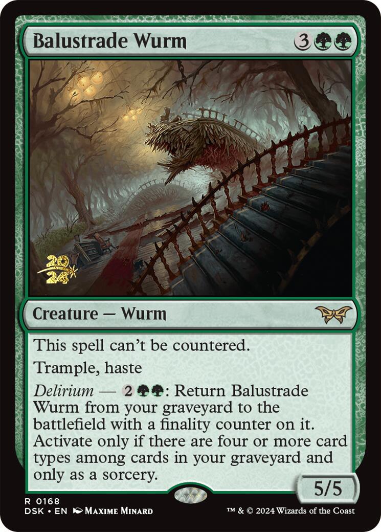 Balustrade Wurm [Duskmourn: House of Horror Prerelease Promos] | Card Citadel