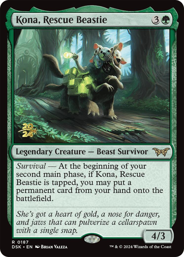 Kona, Rescue Beastie (0187) [Duskmourn: House of Horror Prerelease Promos] | Card Citadel