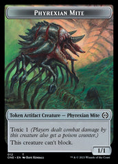 Rebel // Phyrexian Mite (012) Double-Sided Token [Phyrexia: All Will Be One Tokens] | Card Citadel