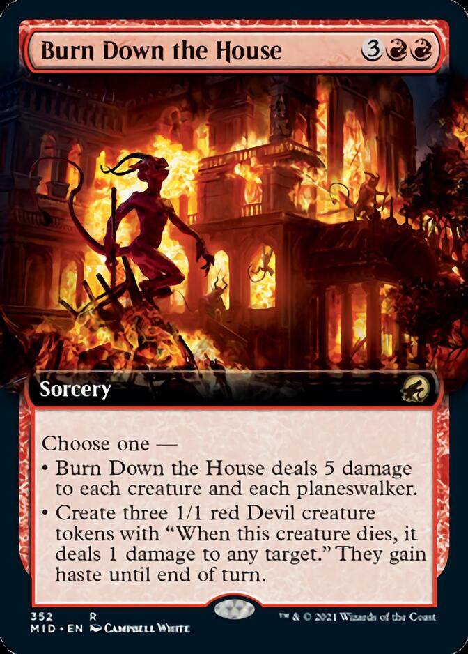 Burn Down the House (Extended Art) [Innistrad: Midnight Hunt] | Card Citadel