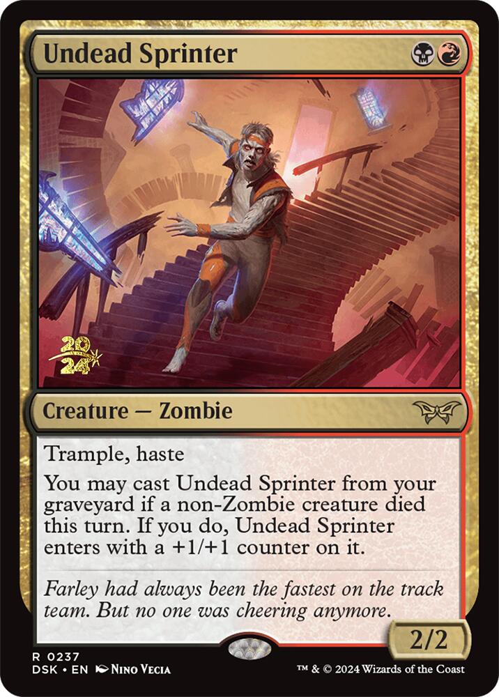 Undead Sprinter [Duskmourn: House of Horror Prerelease Promos] | Card Citadel