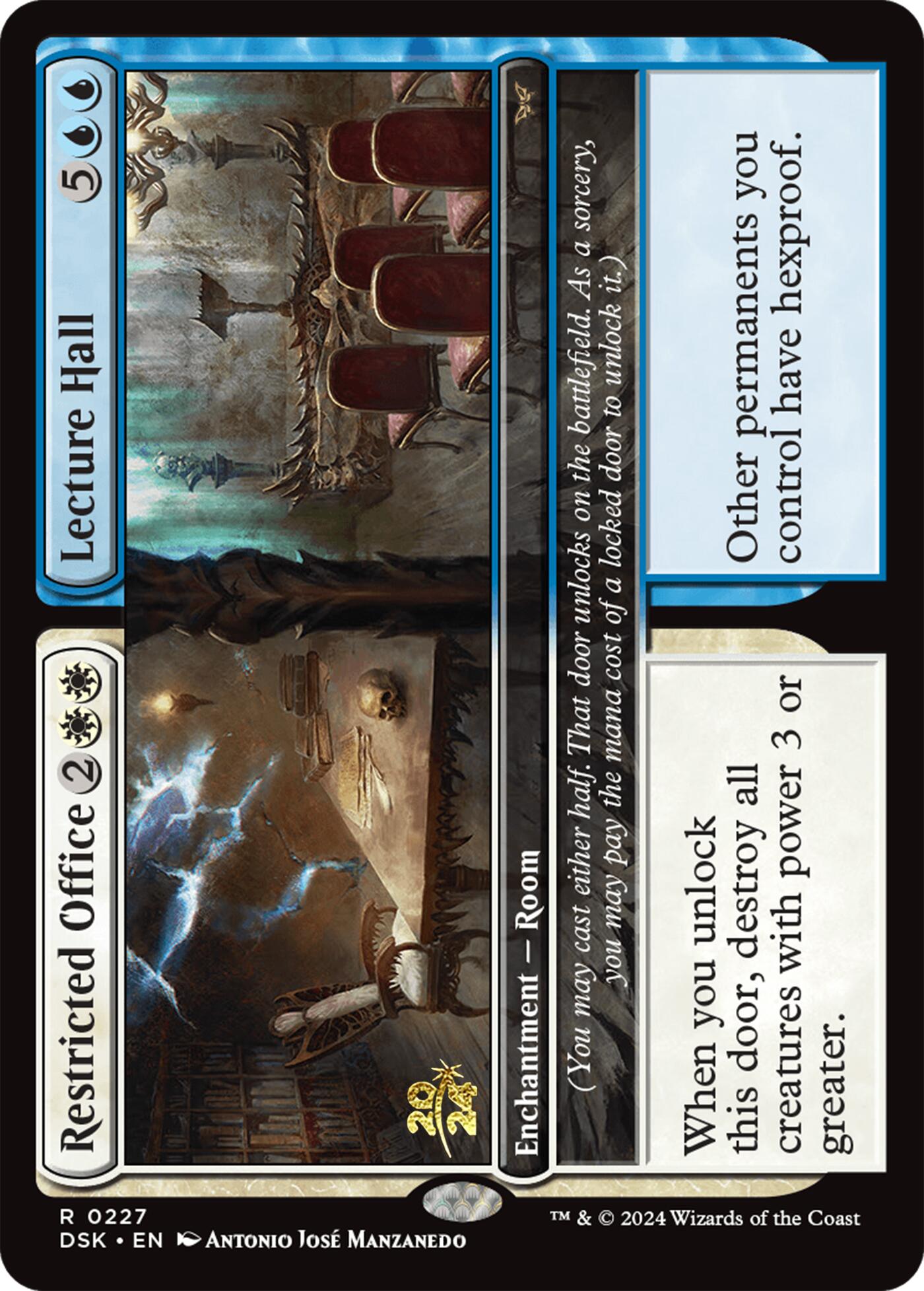 Restricted Office // Lecture Hall [Duskmourn: House of Horror Prerelease Promos] | Card Citadel