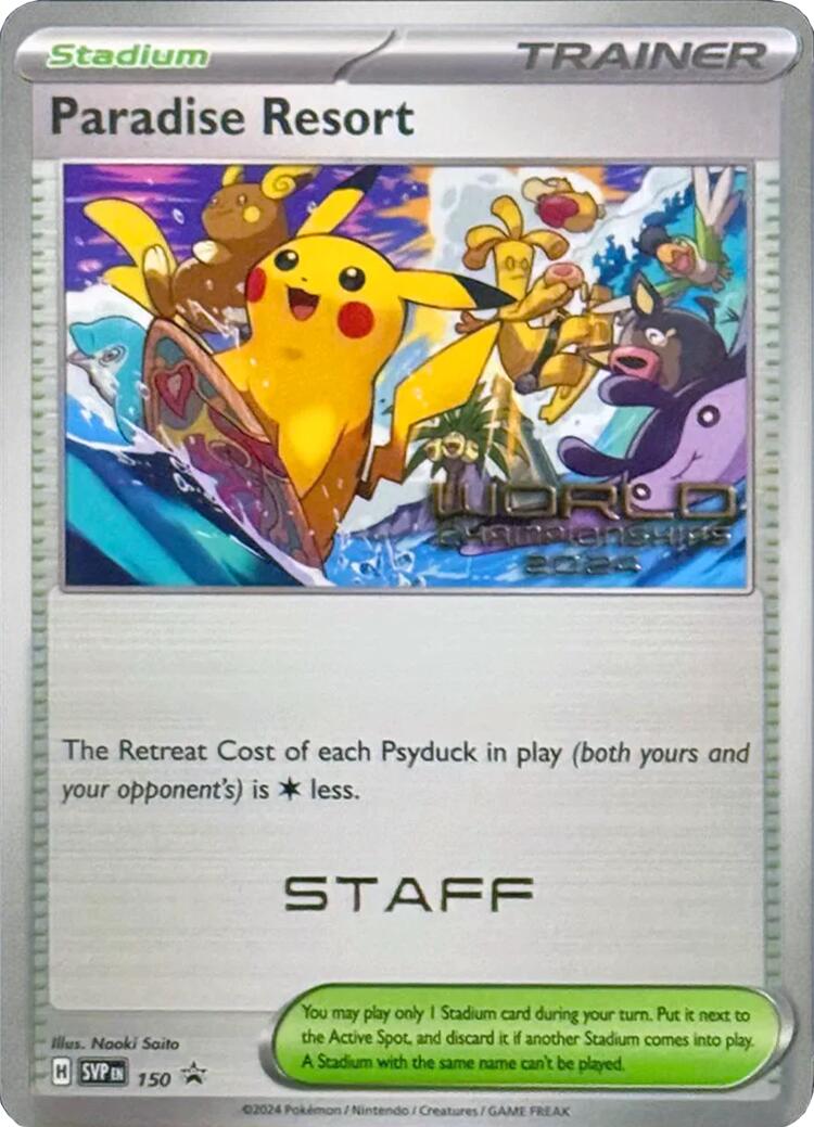 Paradise Resort (150) (World Championships 2024) (Staff) [Scarlet & Violet: Black Star Promos] | Card Citadel