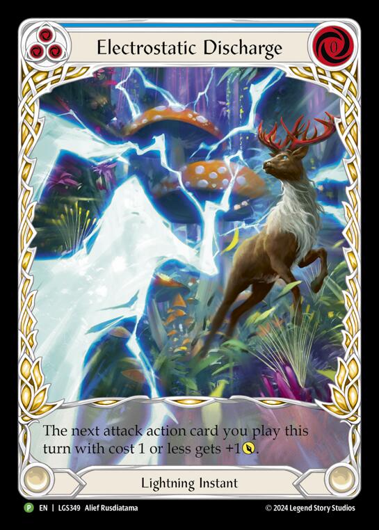 Electostatic Discharge (Blue) (Extended Art) - LGS349 [LGS349] (Promo)  Rainbow Foil | Card Citadel