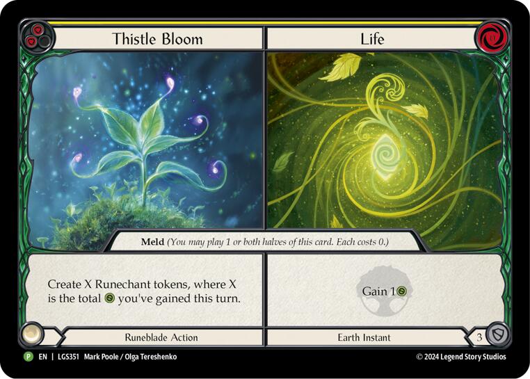 Thistle Bloom // Life - LGS351 [LGS351] (Promo)  Cold Foil | Card Citadel