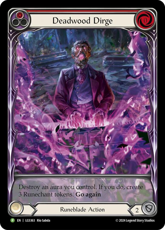Deadwood Dirge (Red) (Extended Art) [LGS363] (Promo)  Rainbow Foil | Card Citadel