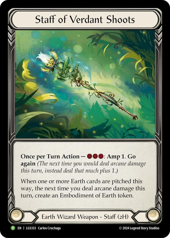 Staff of Verdant Shoots [LGS333] (Promo)  Rainbow Foil | Card Citadel