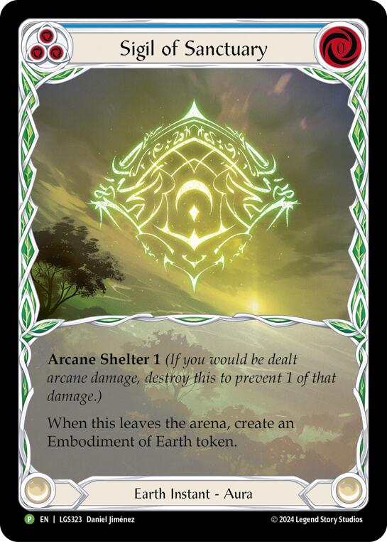 Sigil of Sanctuary (Extended Art) - LGS323 [LGS323] (Promo)  Rainbow Foil | Card Citadel